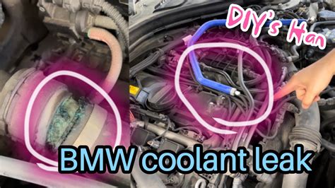 its the line that runs from the overflow/fill tank to the radiator. . Bmw f30 coolant leak recall